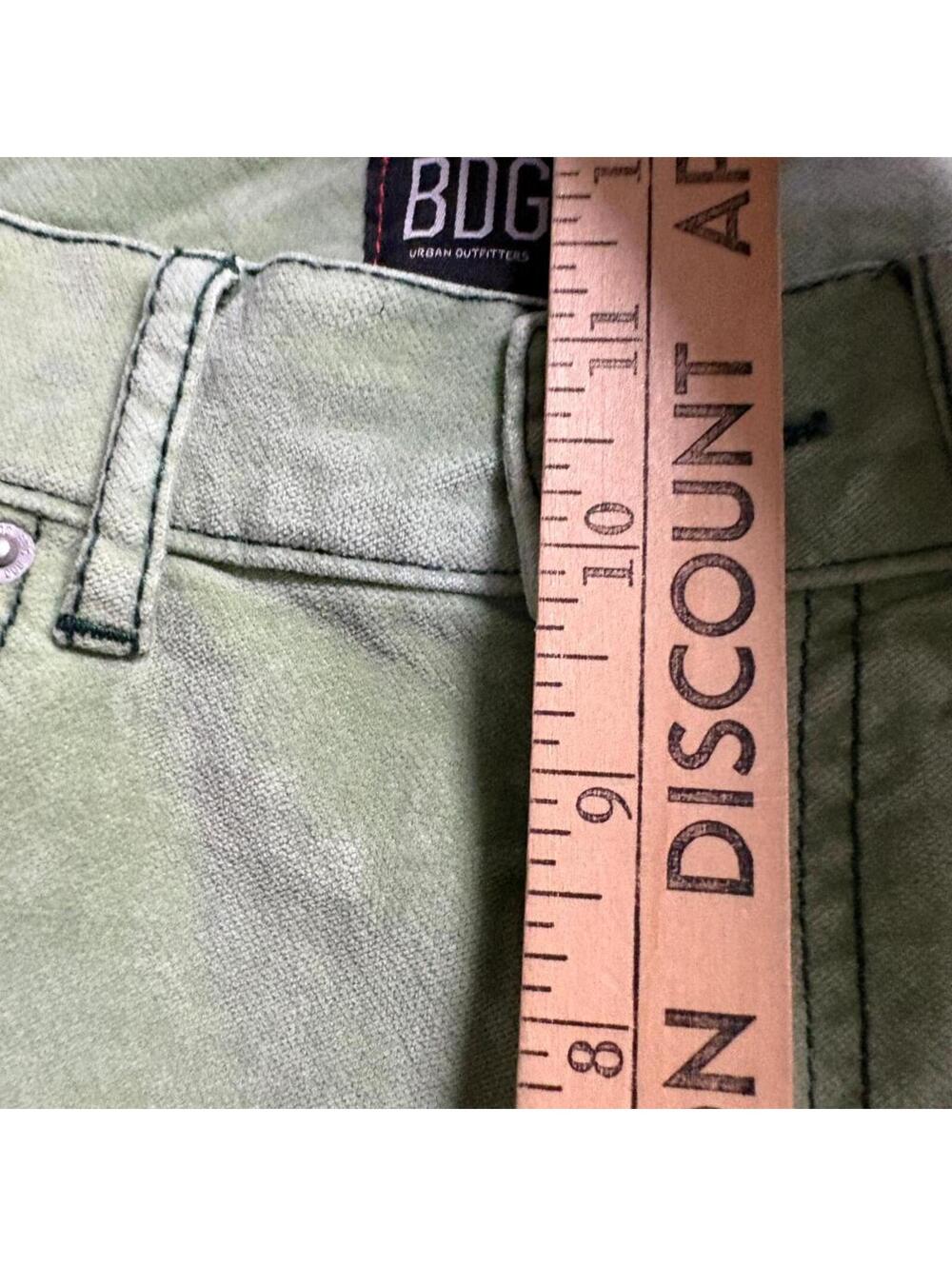 BDG Urban Outfitters Corduroy Pants Womens 28 Green High Rise Wide Leg Cropped - Picture 5 of 10